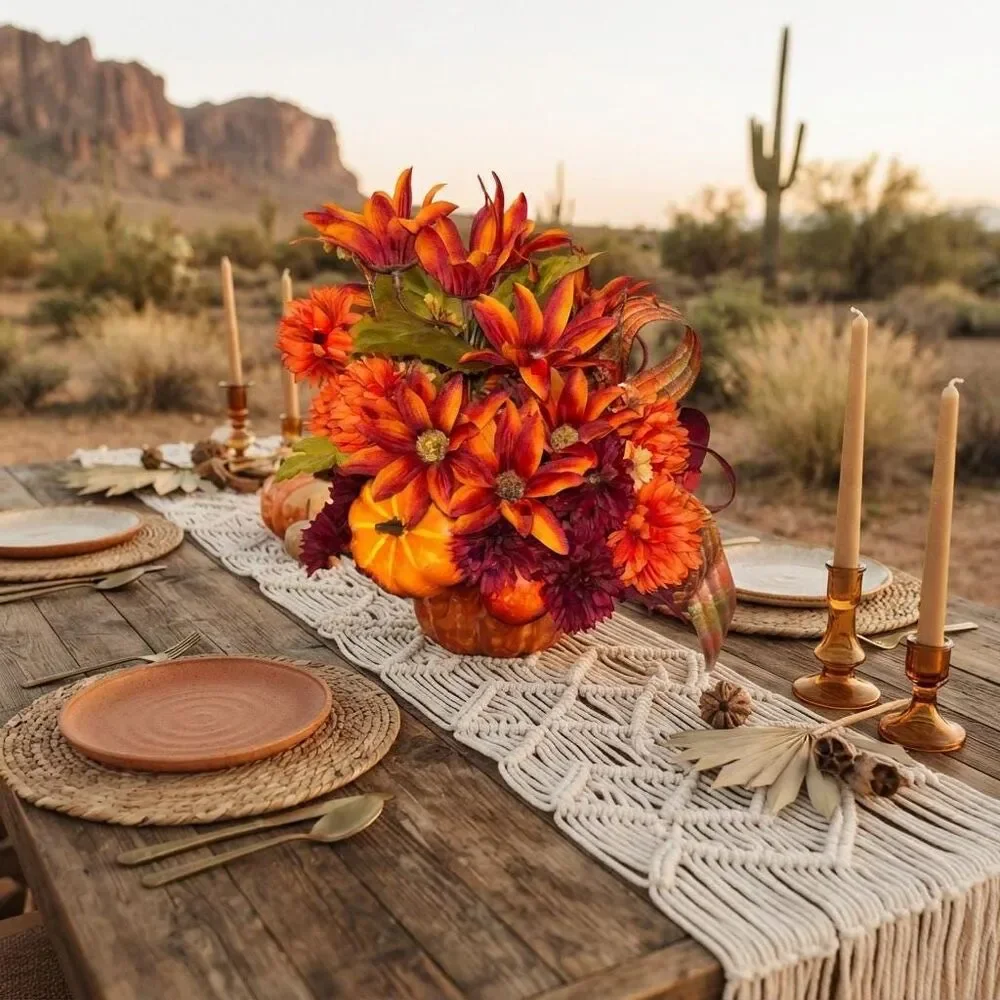 Fall Floral Pumpkin Centerpiece | Rustic Fall Floral Decor | Autumn  Arrangement